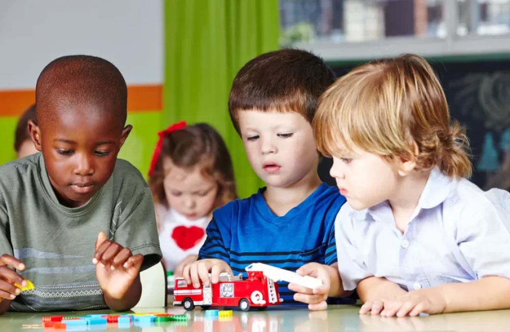 Child engaged in hands-on learning at Beyond Care Child Centre